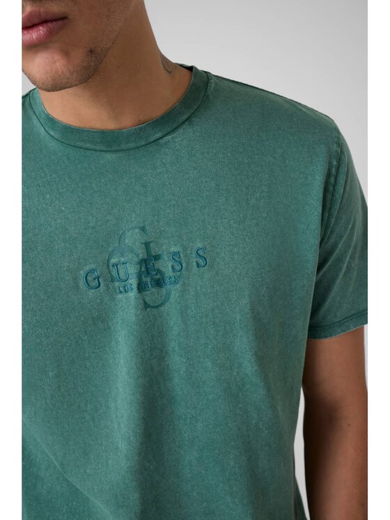 Guess Guess Póló 183291 Zöld Classic Fit