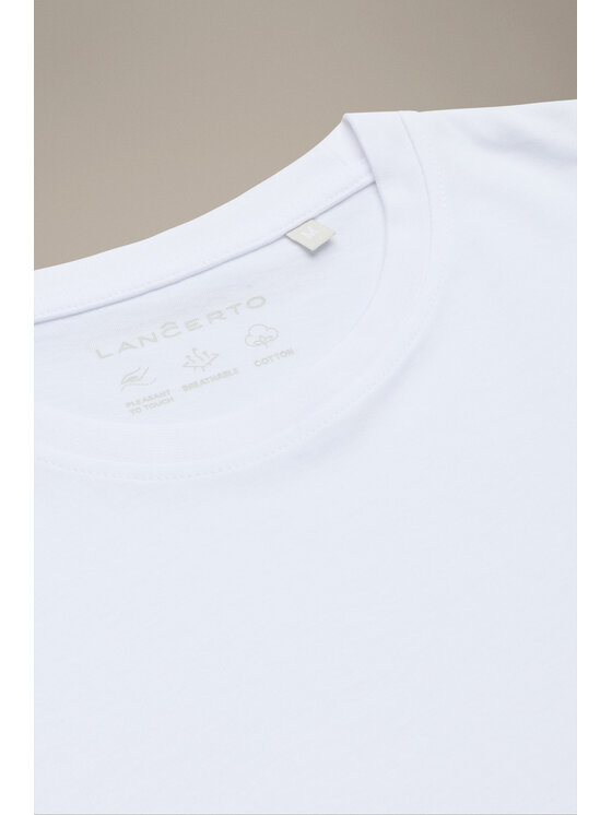 Lancerto Lancerto T-Shirt Blaine TS073126000010 Biały Regular Fit