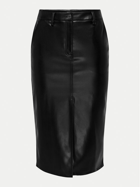 JDY JDY Műbőr szoknya Alexa 15330385 Fekete Slim Fit