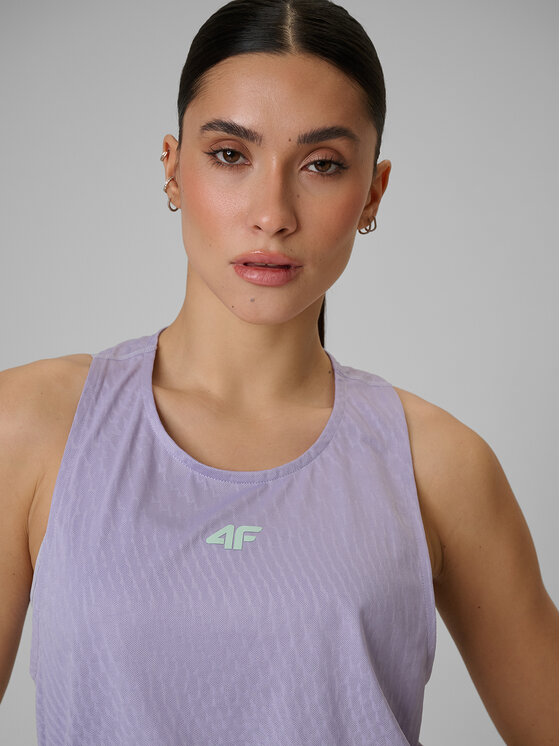 4F 4F Koszulka techniczna SOLAR PUNK Fioletowy Loose Fit