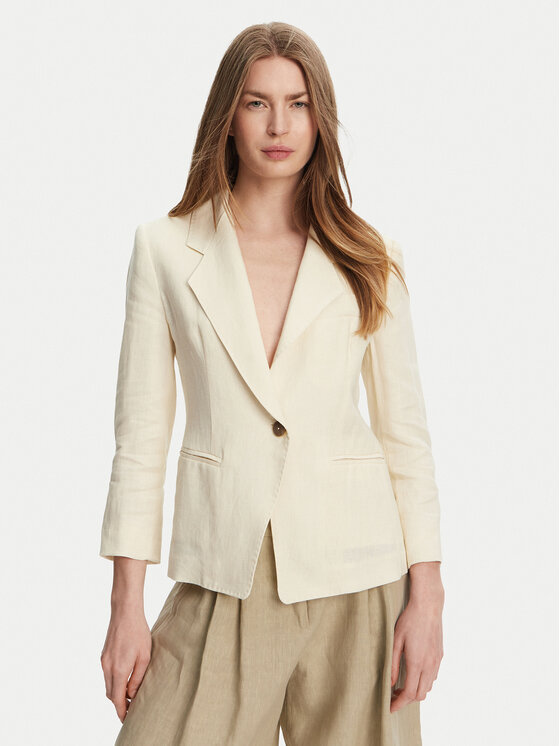 Marella Marella Sakko Biella 2513041062 Écru Regular Fit