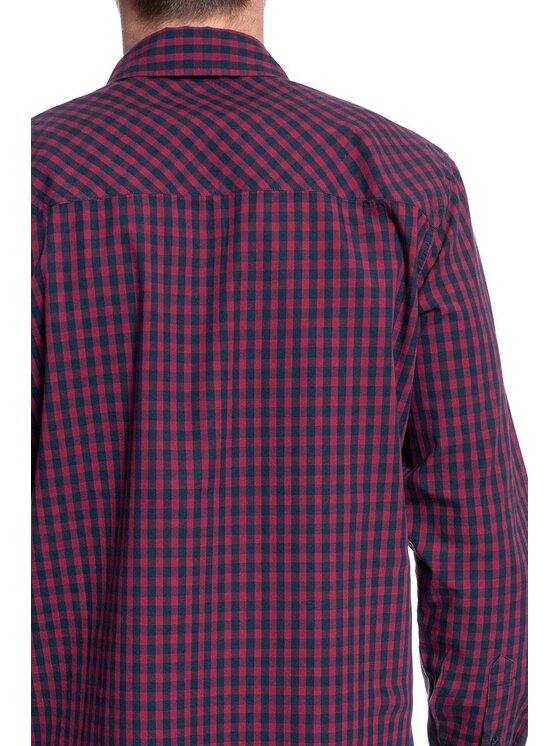Mustang Mustang Camicia CLEMENS VICHY CHECK Blu Regular Fit