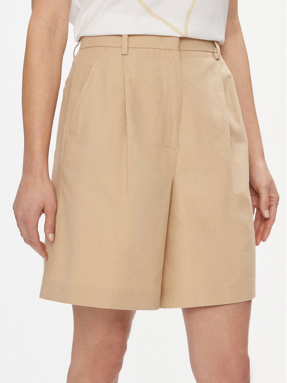 Weekend Max Mara Weekend Max Mara Bermudy Ecuba 2415141022 Beżowy Relaxed Fit