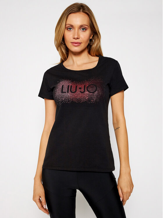 Liu Jo Sport Liu Jo Sport Футболка TA1150 J5003 Чорний Regular Fit