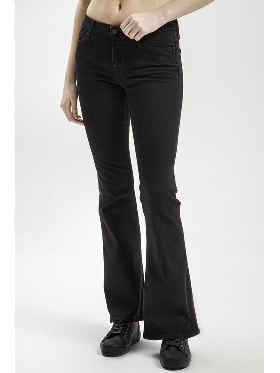 Cross Jeans Cross Jeans Jeansy P 433-020 Czarny Flared Leg