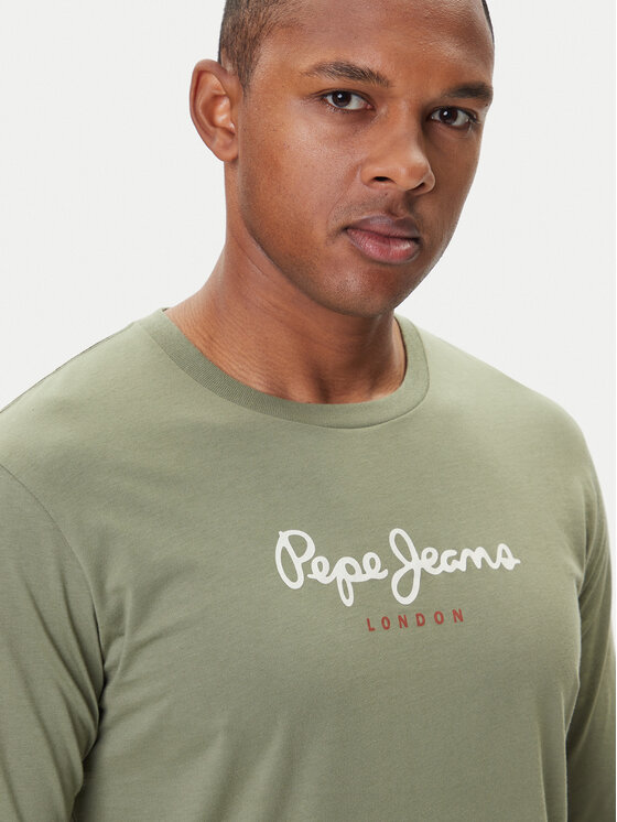 Pepe Jeans Pepe Jeans Majica dugih rukava Eggo Long N PM5010135 Kaki Regular Fit