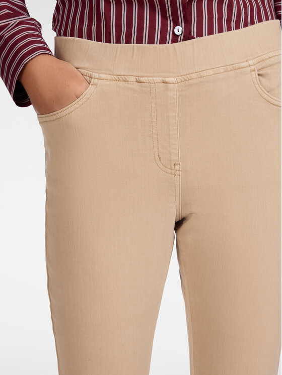 Elena Mirò Elena Mirò Pantaloni di tessuto P152G000436N0A2 Crema Slim Fit