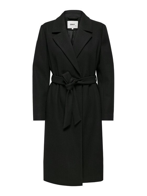 ONLY ONLY Демісезонний плащ Alvilda 15314362 Чорний Regular Fit
