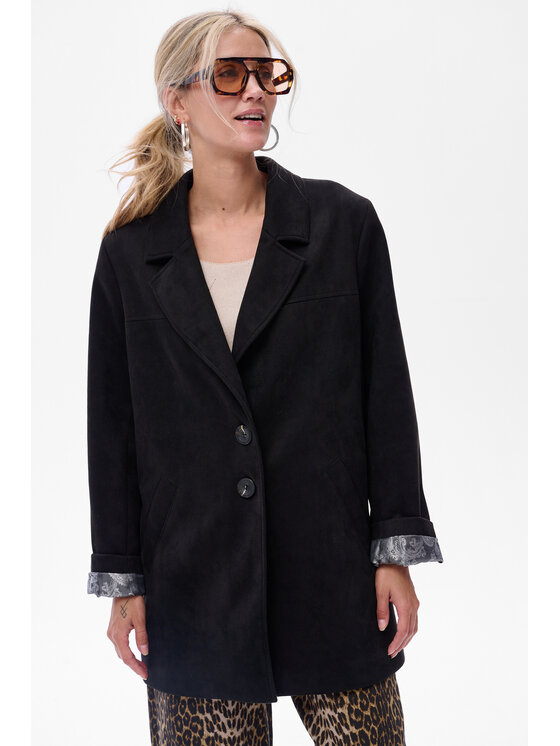 blue shadow blue shadow Marynarka Everli Czarny Regular Fit
