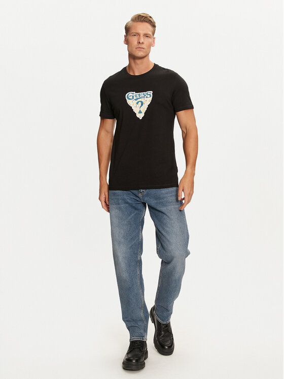 Guess Guess T-Shirt M4BI44 I3Z14 Μαύρο Slim Fit