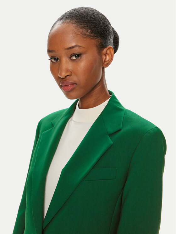 Weekend Max Mara Blazer Lamine 2425046051 Vert Regular Fit Modivo