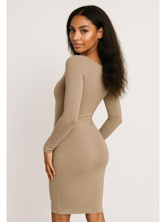 Nudyess Nudyess Vestito di maglia Verve mimi Écru Fitted Fit