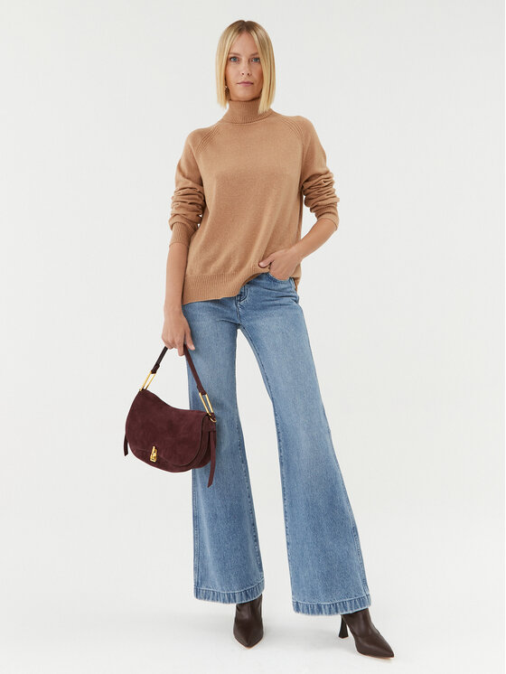 TWINSET TWINSET Bluză cu gât 232TT3200 Bej Regular Fit