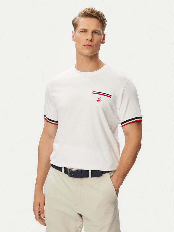 Beverly Hills Polo Club Tricou P-SS26M-TS0112 Alb Regular Fit