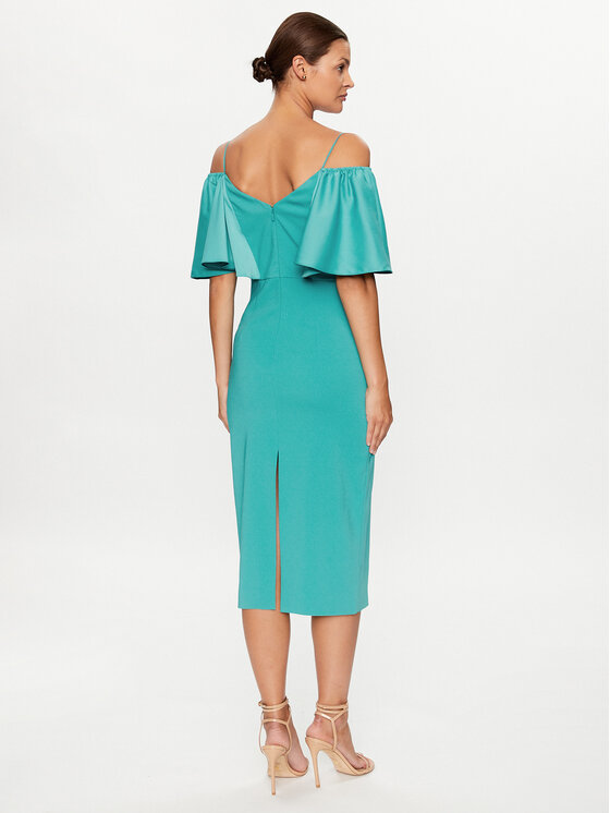 PINKO PINKO Sukienka koktajlowa La Carlota 100034 A0GI Turkusowy Regular Fit
