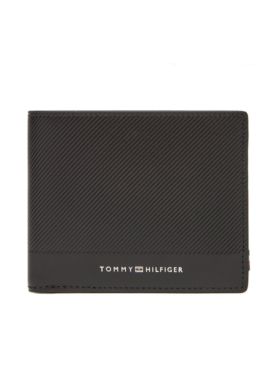 Férfi Nagyméretű férfi pénztárca Tommy Hilfiger, Fekete, Th Foundation Mini Cc Wallet AM0AM13507