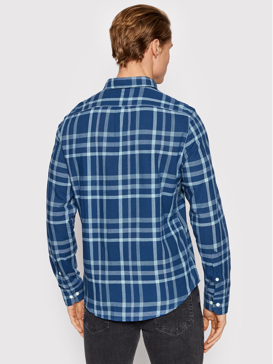 Lee Lee Camicia Button Down L880OEUD 112145645 Blu Regular Fit