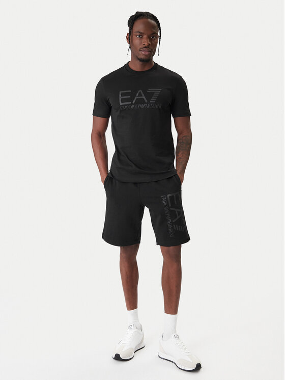 EA7 Emporio Armani EA7 Emporio Armani Tričko 7M001412 AF22264 MC005 Čierna Regular Fit