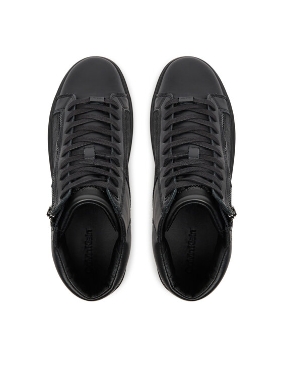 Calvin Klein Calvin Klein Сникърси High Top Lace Up W/ Zip Mono HM0HM01556 Черен