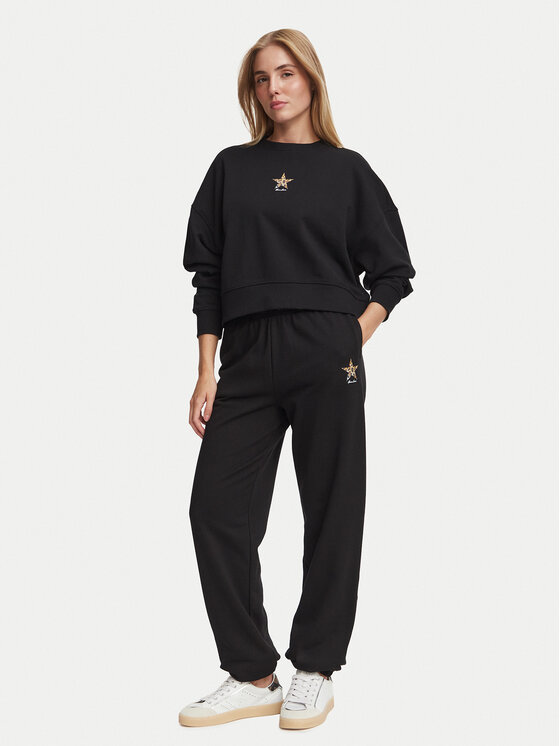 Guess Jeans Guess Jeans Majica dugih rukava W6BQ06 K5456 Crna Relaxed Fit
