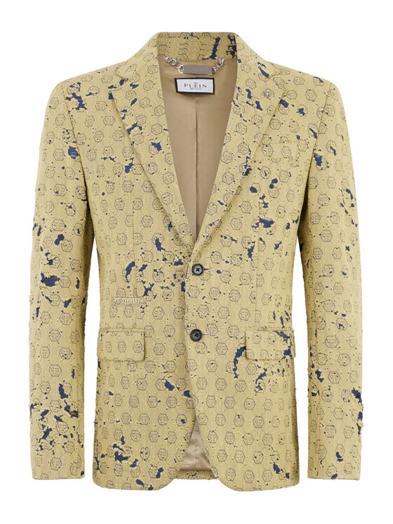 PHILIPP PLEIN PHILIPP PLEIN Marynarka 29058 Beżowy Regular Fit