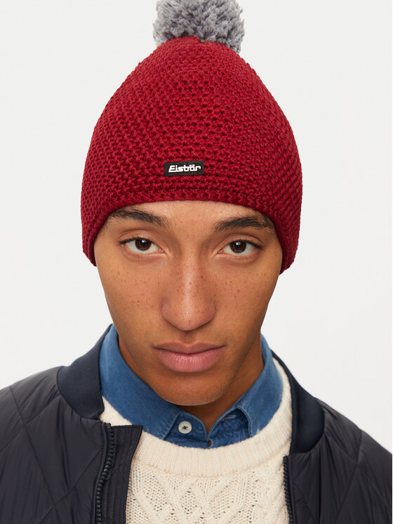 Eisbär Eisbär Шапкa Jamie Pompon 30190 043 Бордовий