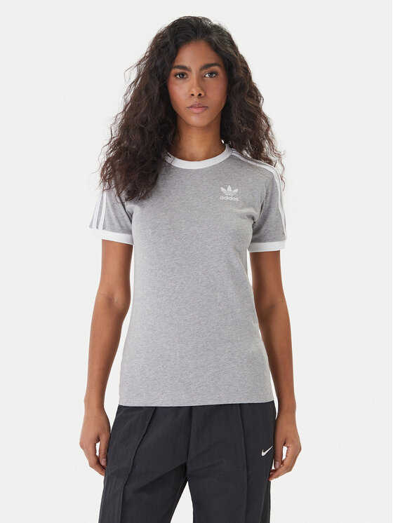 adidas adidas T-Shirt adicolor Classics 3-Stripes GN2909 Šedá Regular Fit