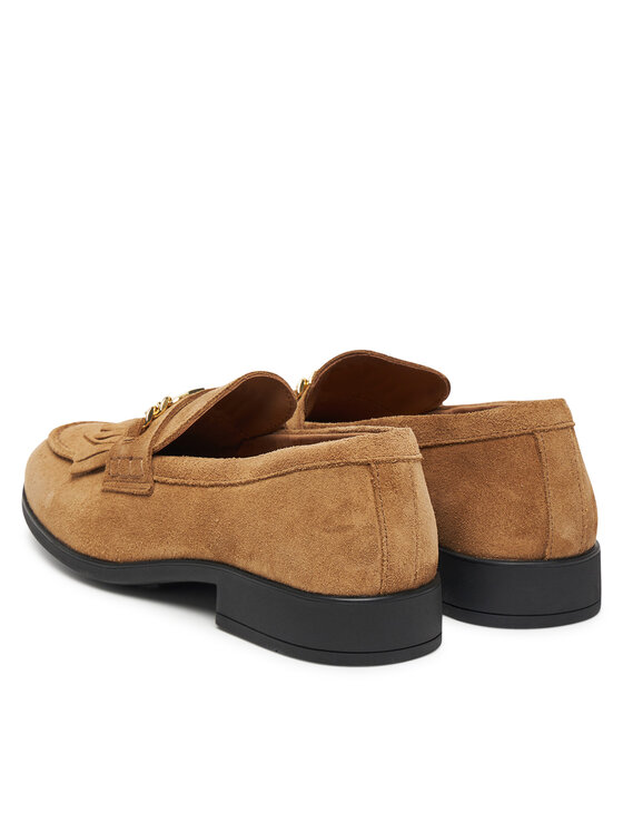 Tommy Hilfiger Tommy Hilfiger Loaferice Chain Fringe FW0FW08972 Smeđa