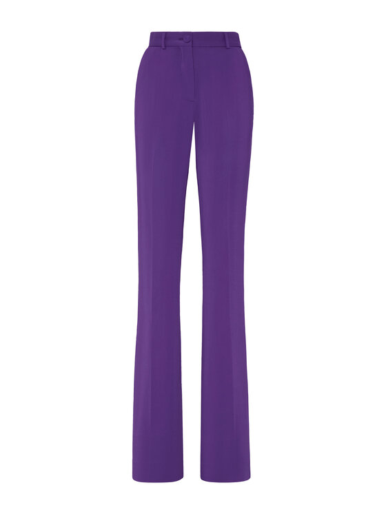 PHILIPP PLEIN PHILIPP PLEIN Spodnie materiałowe 6519 Fioletowy Flare Fit