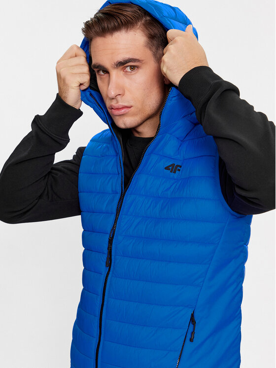 4F 4F Kamizelka 4FAW23TVESM063 Niebieski Regular Fit