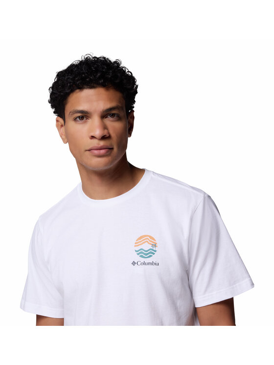 Columbia Columbia T-shirt Columbia Kettle River Outdoor Tee Bianco Regular Fit