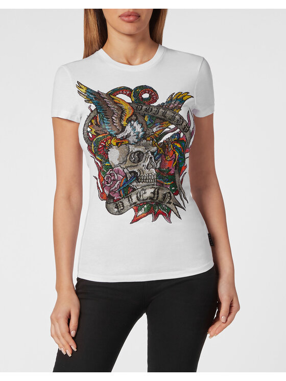 PHILIPP PLEIN PHILIPP PLEIN T-shirt 14903 Bianco Regular Fit