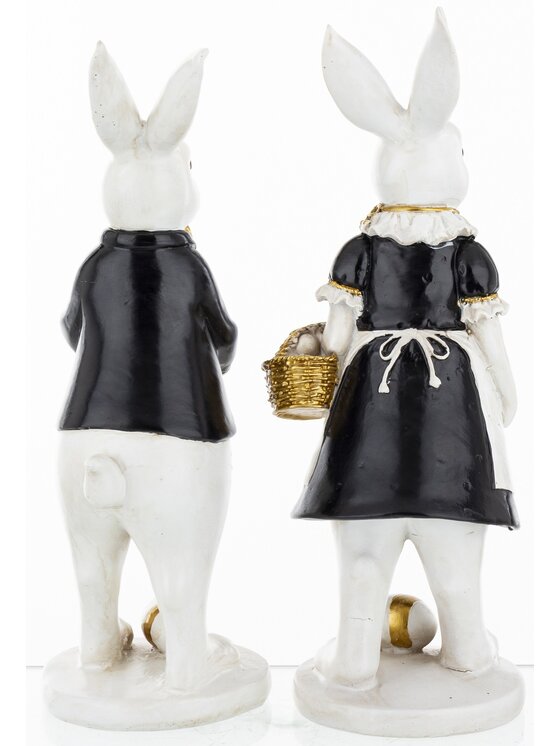 MIAhome MIAhome Figurka Pokojówka i kamerdyner 30,5x10,5x10,5 cm ODIBO Kolorowy
