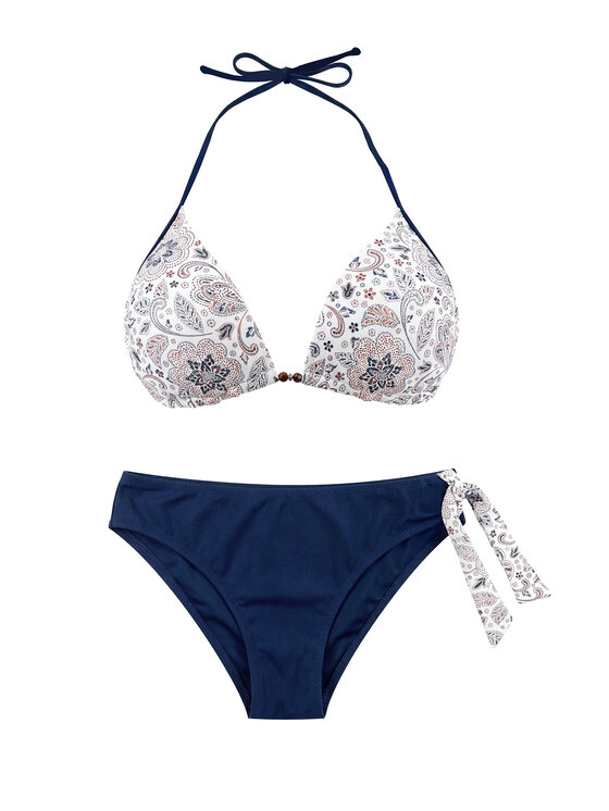 Miss Lou Miss Lou Bikini ML010 Blu scuro