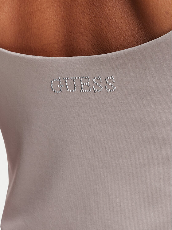 Guess Guess Top V6YP18 K4788 Beżowy ciemny Slim Fit