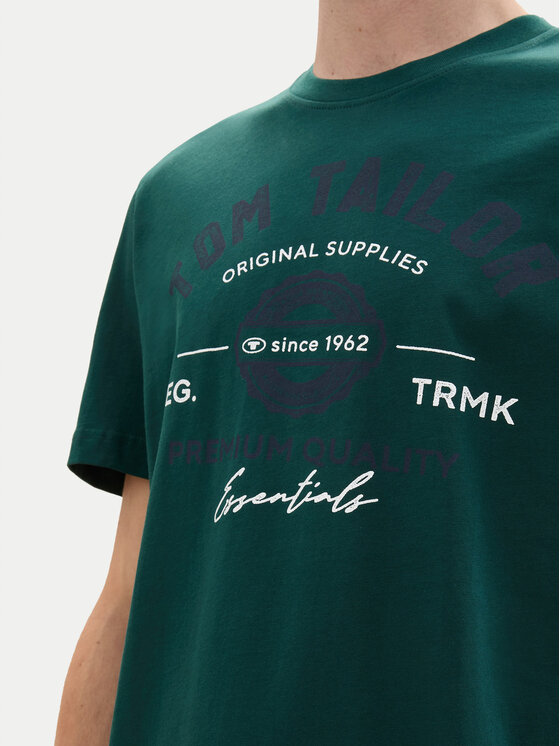 Tom Tailor Tom Tailor T-shirt 1037735 Zelena Regular Fit