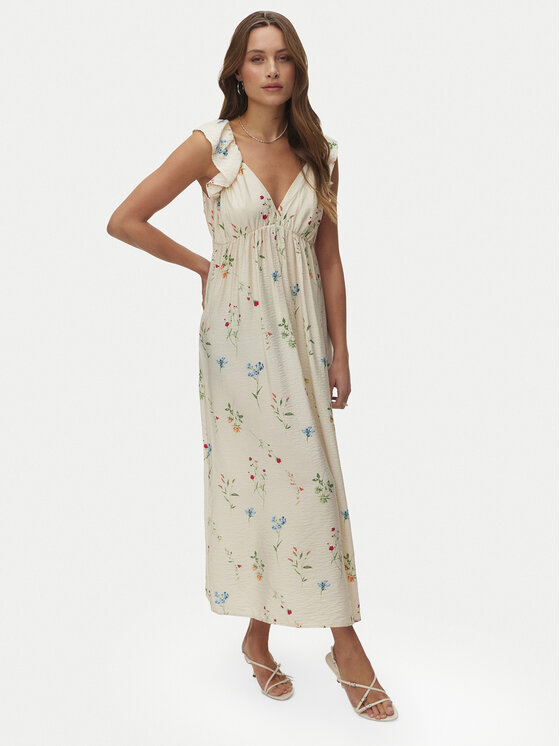 Vero Moda Vero Moda Лятна рокля Josie 10324125 Бежов Regular Fit