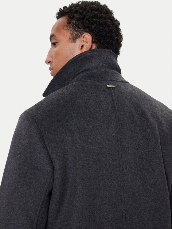 Guess Guess Vilnonis paltas M4BL3S WGJ82 Pilka Slim Fit