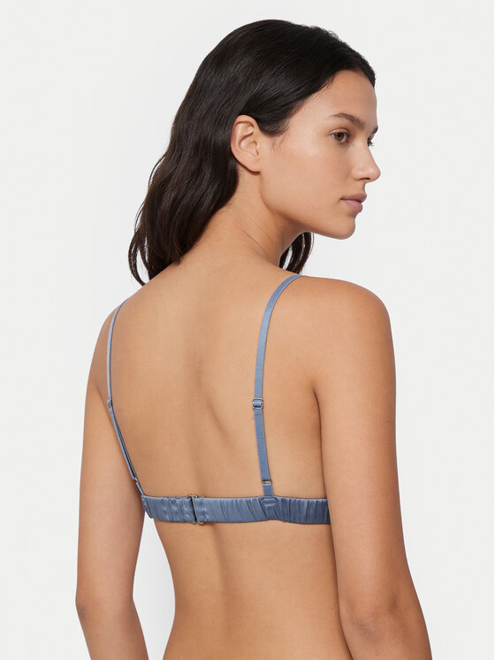 Calvin Klein Underwear Calvin Klein Underwear Podprsenka Bralette Signature Satin LV00QF8392 Svetlo modrá