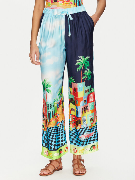 Seafolly Παντελόνι υφασμάτινο Cuba 55441-PA Έγχρωμο Relaxed Fit