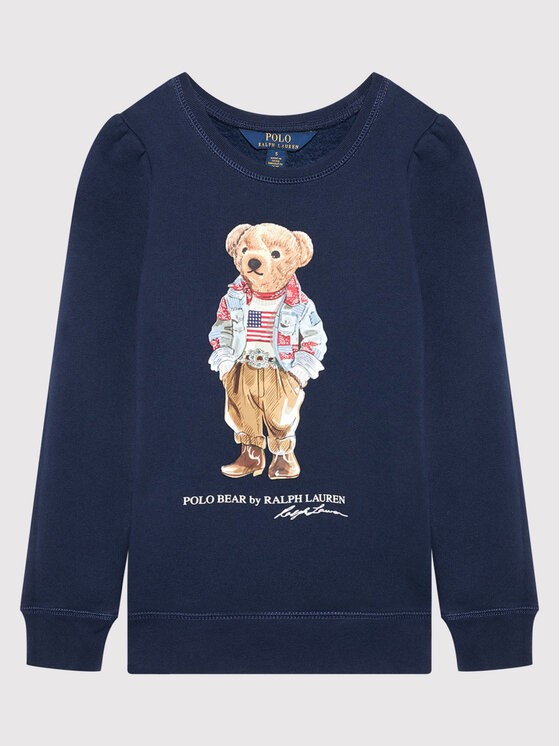 Polo Ralph Lauren Felpa Bear 312850652002 Blu scuro Regular Fit Modivo