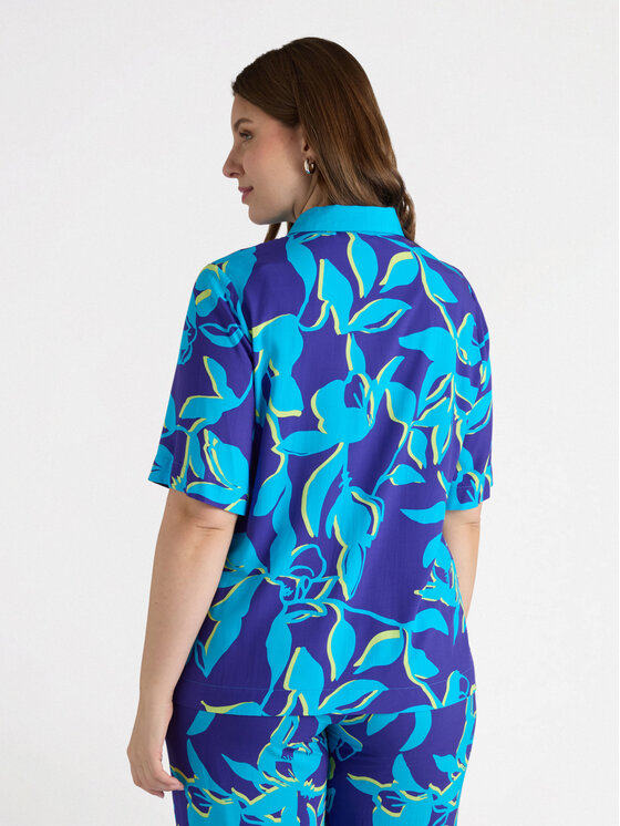 Fiorella Rubino Fiorella Rubino Bluzka 2764T002257N0Z4 Turkusowy Boxy Fit