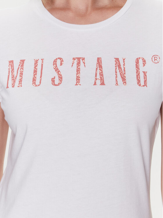Großer Rabatt Mustang T-Shirt Alexia Fit C Regular Print Weiß 1013620
