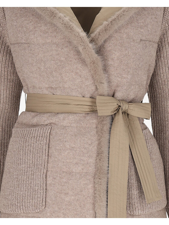 Castellani Castellani Kurtka zimowa Kurtka Aspen Beżowy Regular Fit