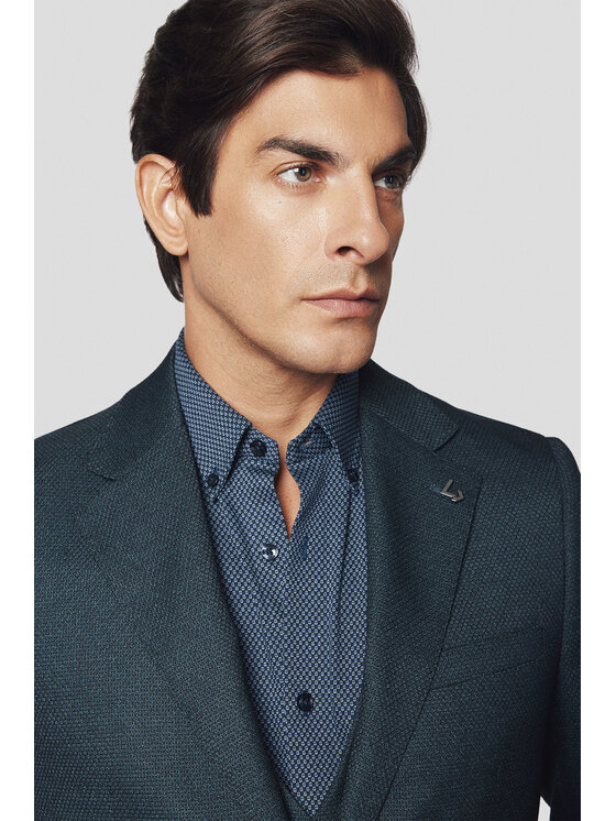 Lancerto Lancerto Marynarka Loiano MA131224000008 Zielony Slim Fit