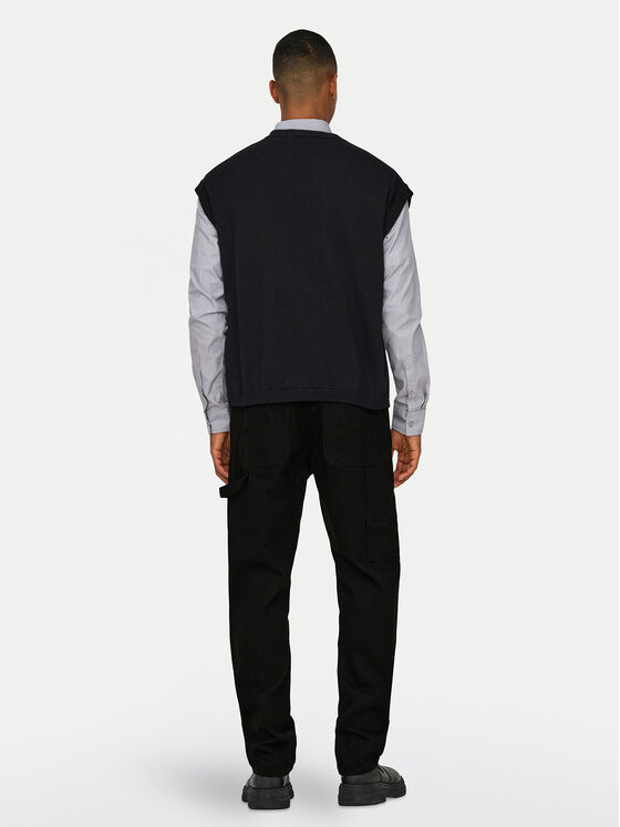 Only & Sons Only & Sons Džinsai 22030974 Juoda Straight Fit