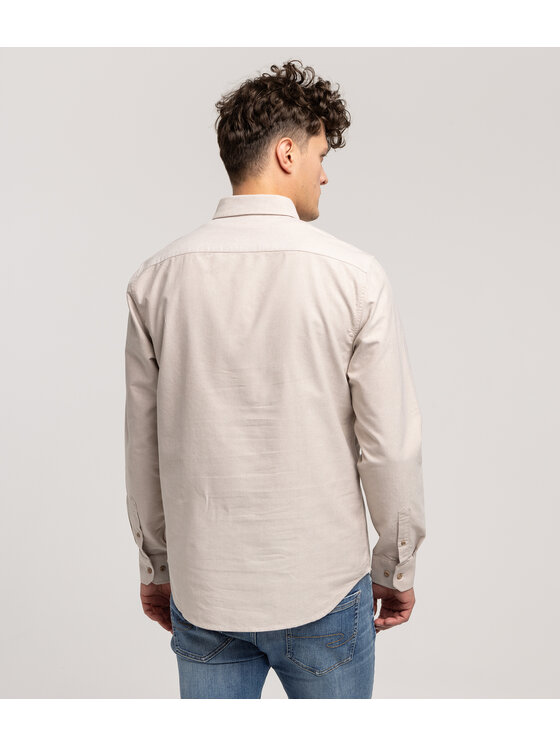 Lee Cooper Lee Cooper Koszula LARS OXFORD Beżowy Regular Fit