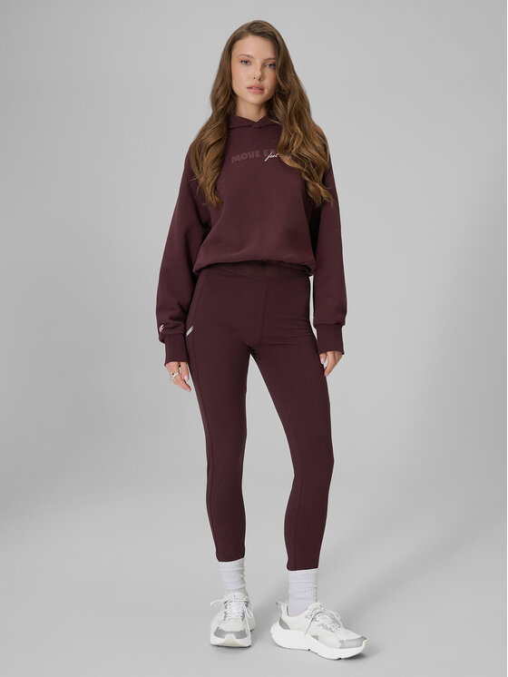 4F 4F Bluza COZY Brązowy ciemny Regular Fit