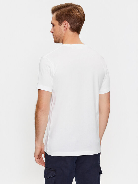 Gant Gant Tričko Shield 2003185 Biela Slim Fit