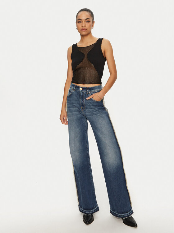 PINKO PINKO Top 103296 A1QC Czarny Slim Fit